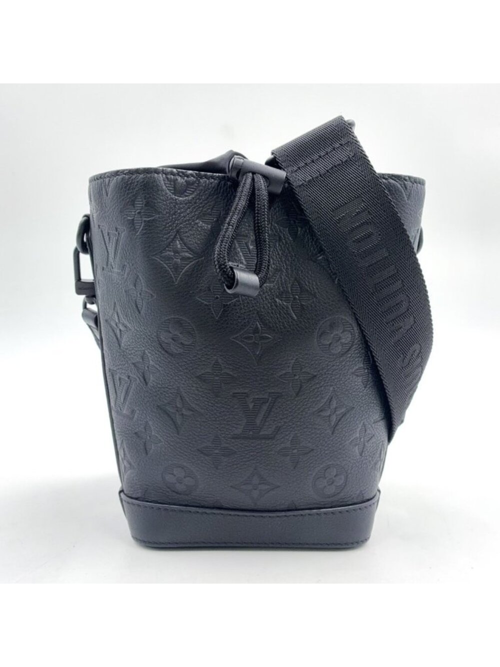 Louis Vuitton Monogram Shadow Sling Leather Black Shoulder Bag